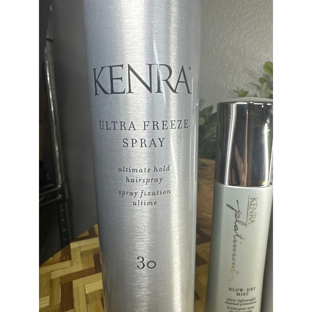 Kenra Hair Care Bundle Ultra Freeze Spray Blow-Dry Mist Dry Texture Spray Set